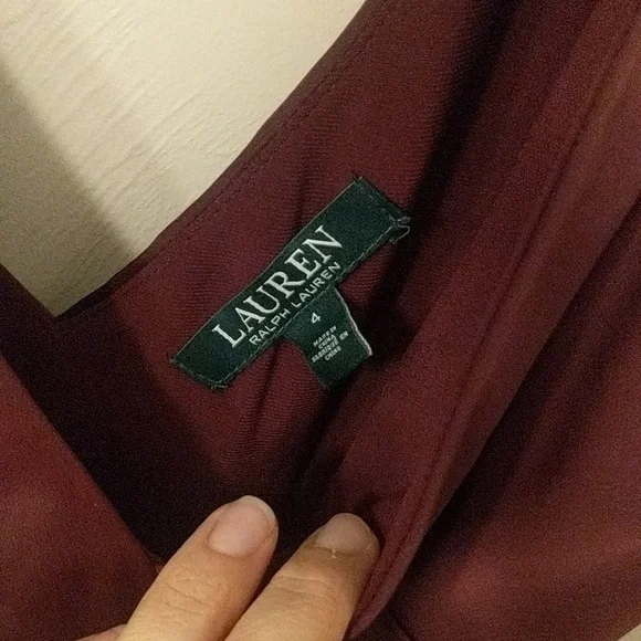 NWT Lauren Ralph Lauren evening Burgundy wine colored Debby Ann dress